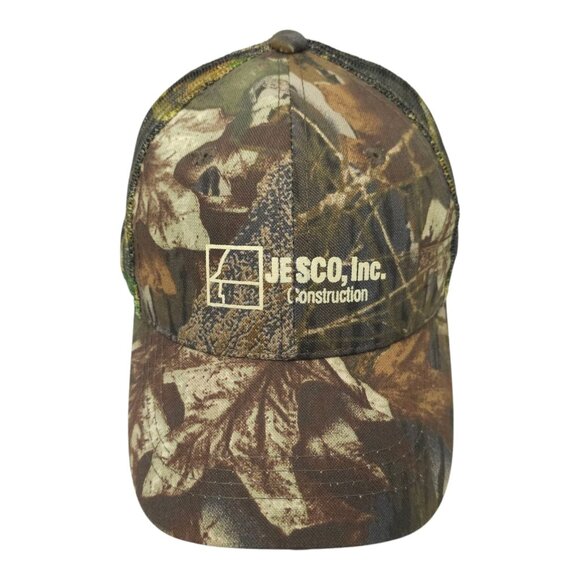 JESCO Construction Camo Mesh Strapback Cap Logo Trucker Baseball Hunting Hat - Picture 7 of 14